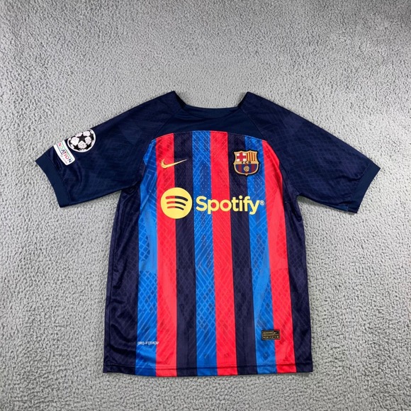 FC‎ Barcelona Soccer Jersey Nike Dri Fit Men Medium Blue Red Spotify Football